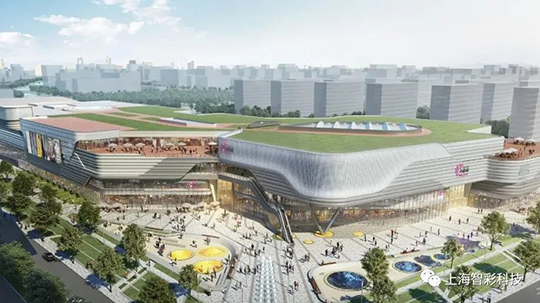 上海松江印象城LED顯示屏項目由智彩科技設計、安裝